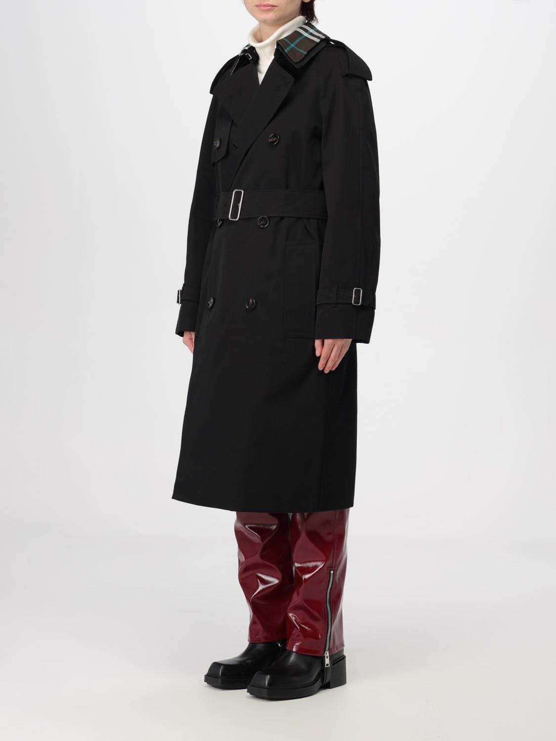 Detachable-collar trench coat - Black