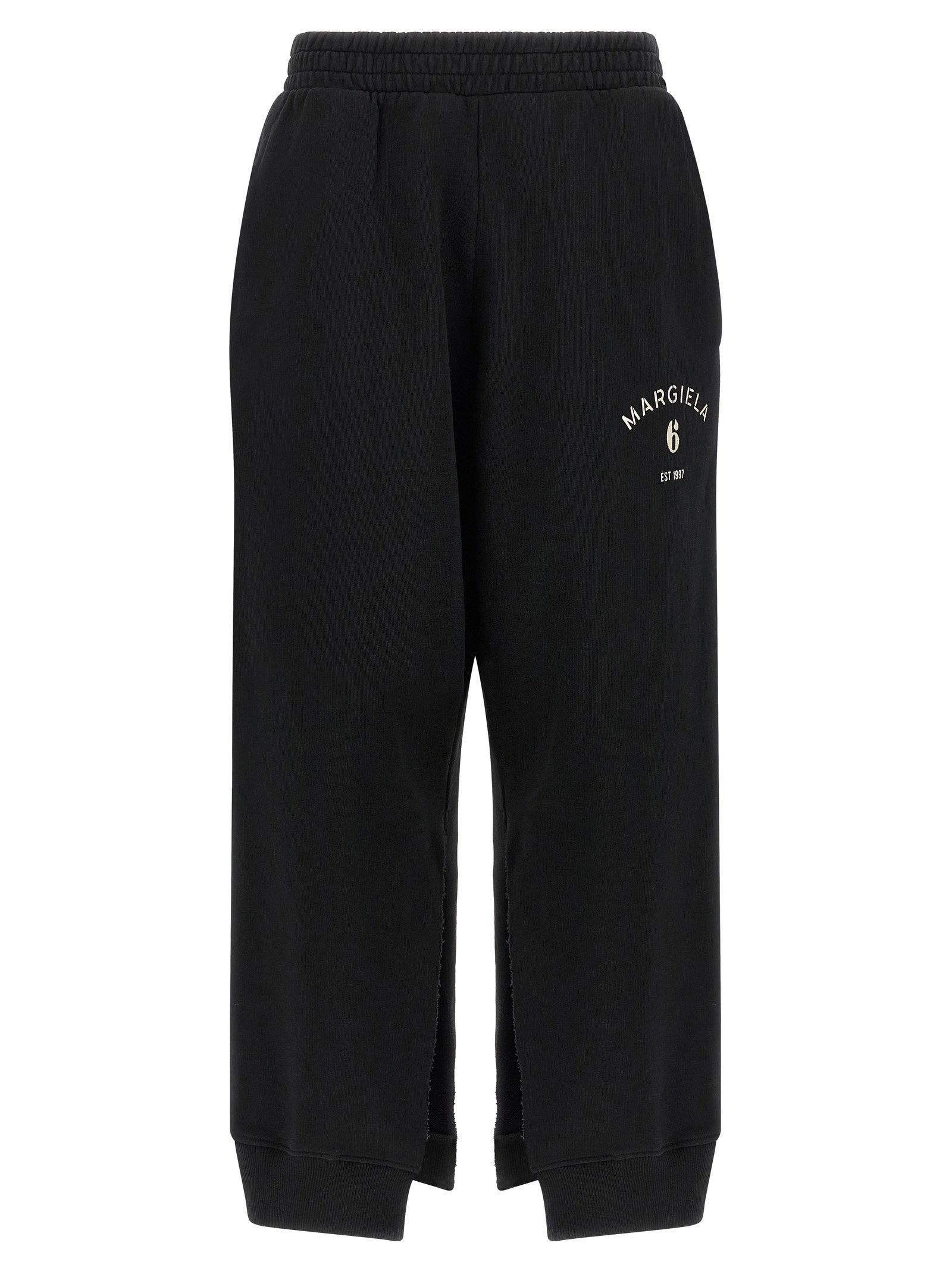 Deconstructed Cotton Joggers — Black