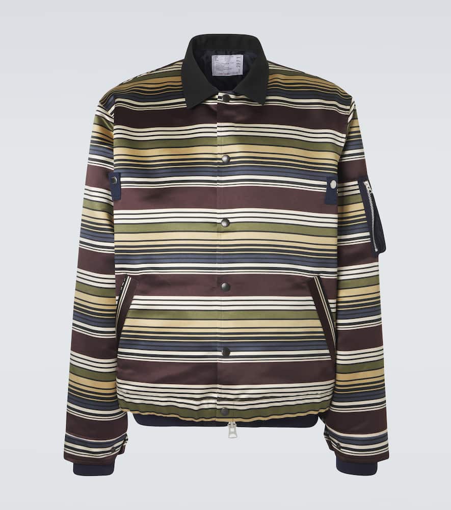 Striped blouson jacket