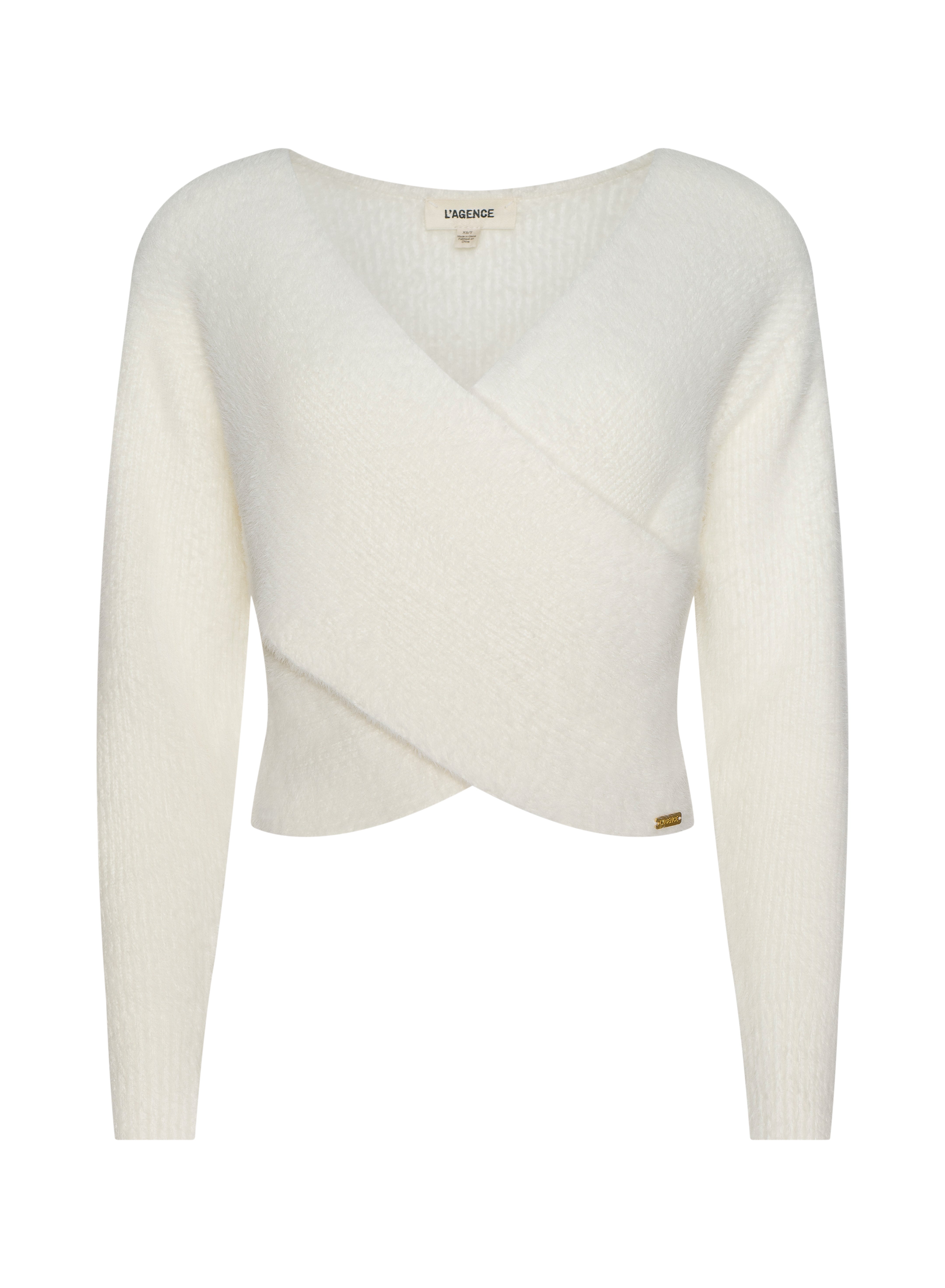 Antonella Crossover Sweater In Ivory