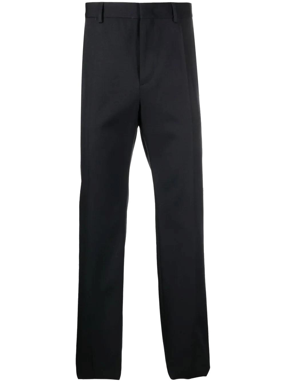 Pressed-Crease Tailored Trousers — Navy