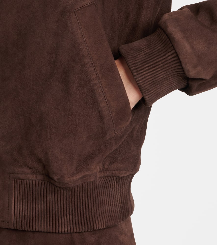 Suede bomber jacket