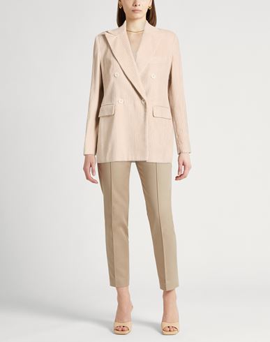Woman Blazer Beige Size 0 Cotton