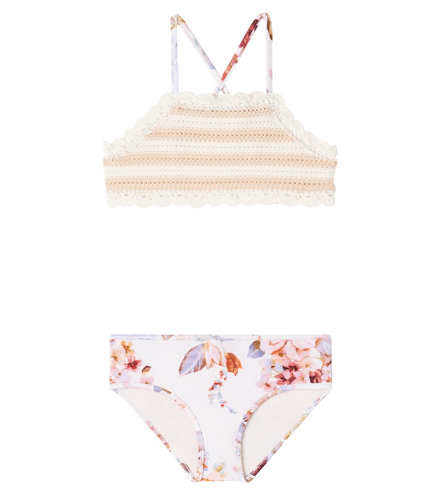Awaken crochet floral bikini