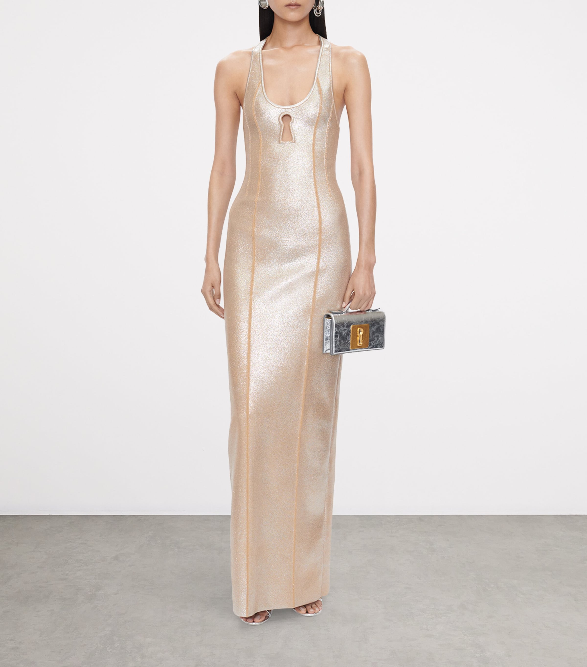 Knitted Keyhole Maxi Dress