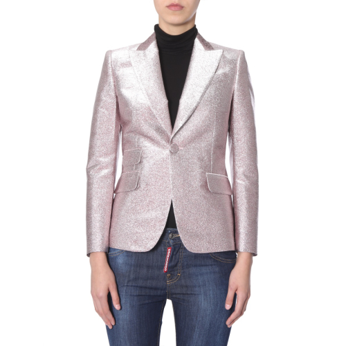 Glitter single breasted blazer
