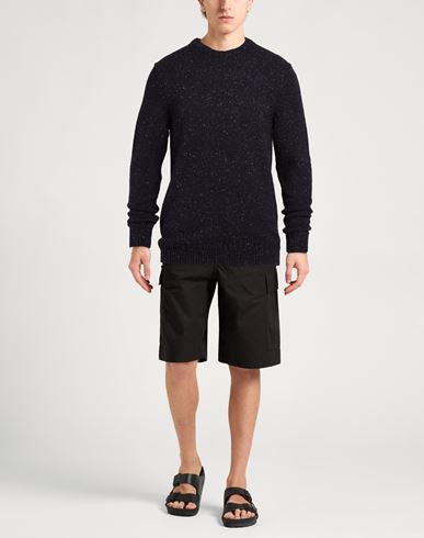 Man Sweater Midnight blue Size L Cotton, Nylon, Merino Wool