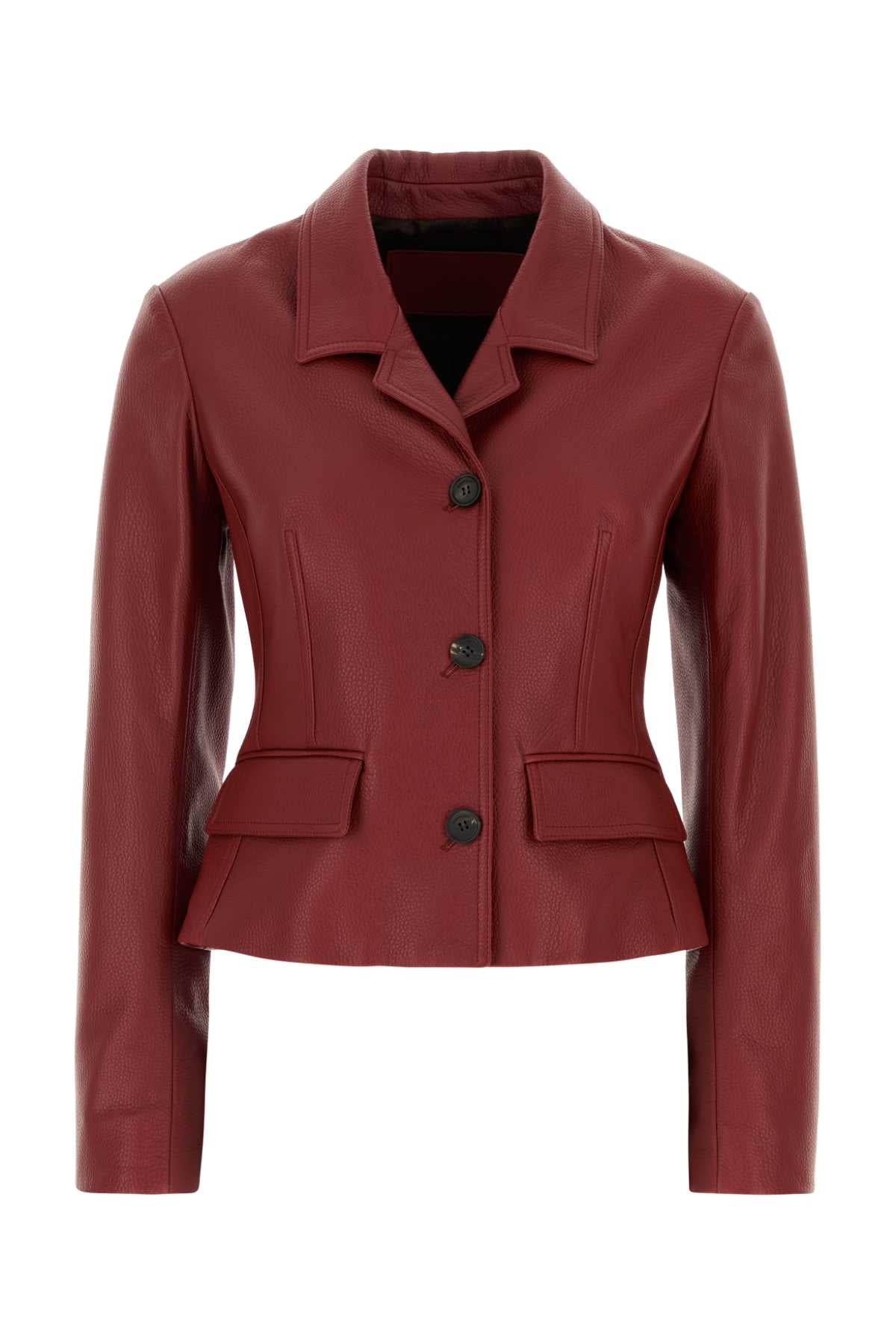 Lamb Leather Jacket — Red