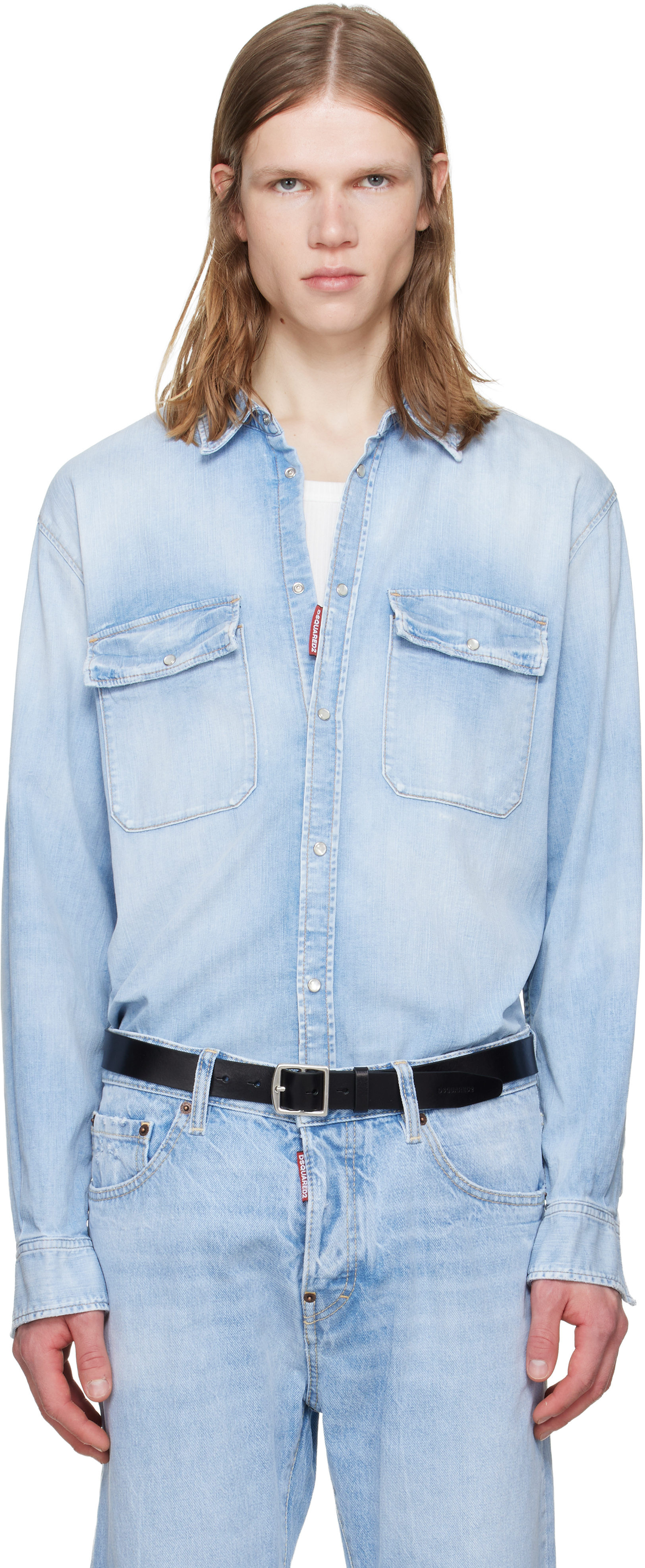 Blue Light Wash Canadian Vintage Denim Shirt