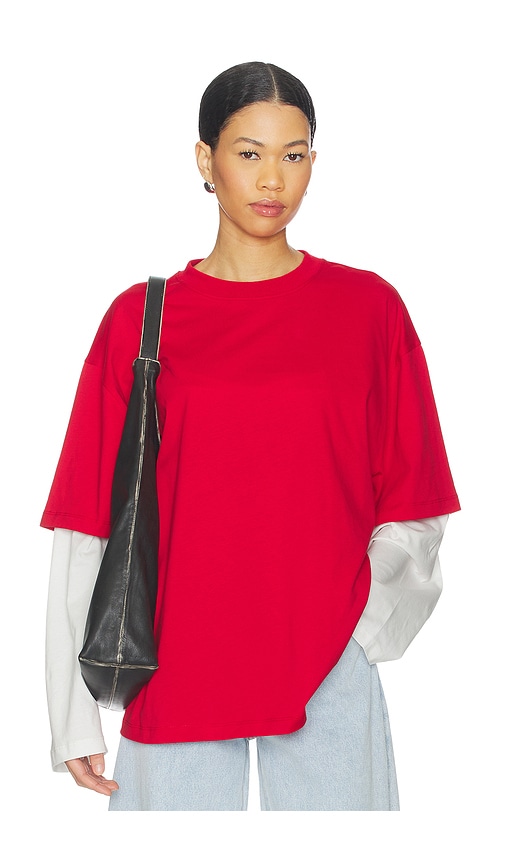 LIONESS Bottega Shirt in Red,White. - S also in XXS, XS, M