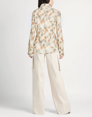 Woman Shirt Beige Size 8 Viscose, Elastane