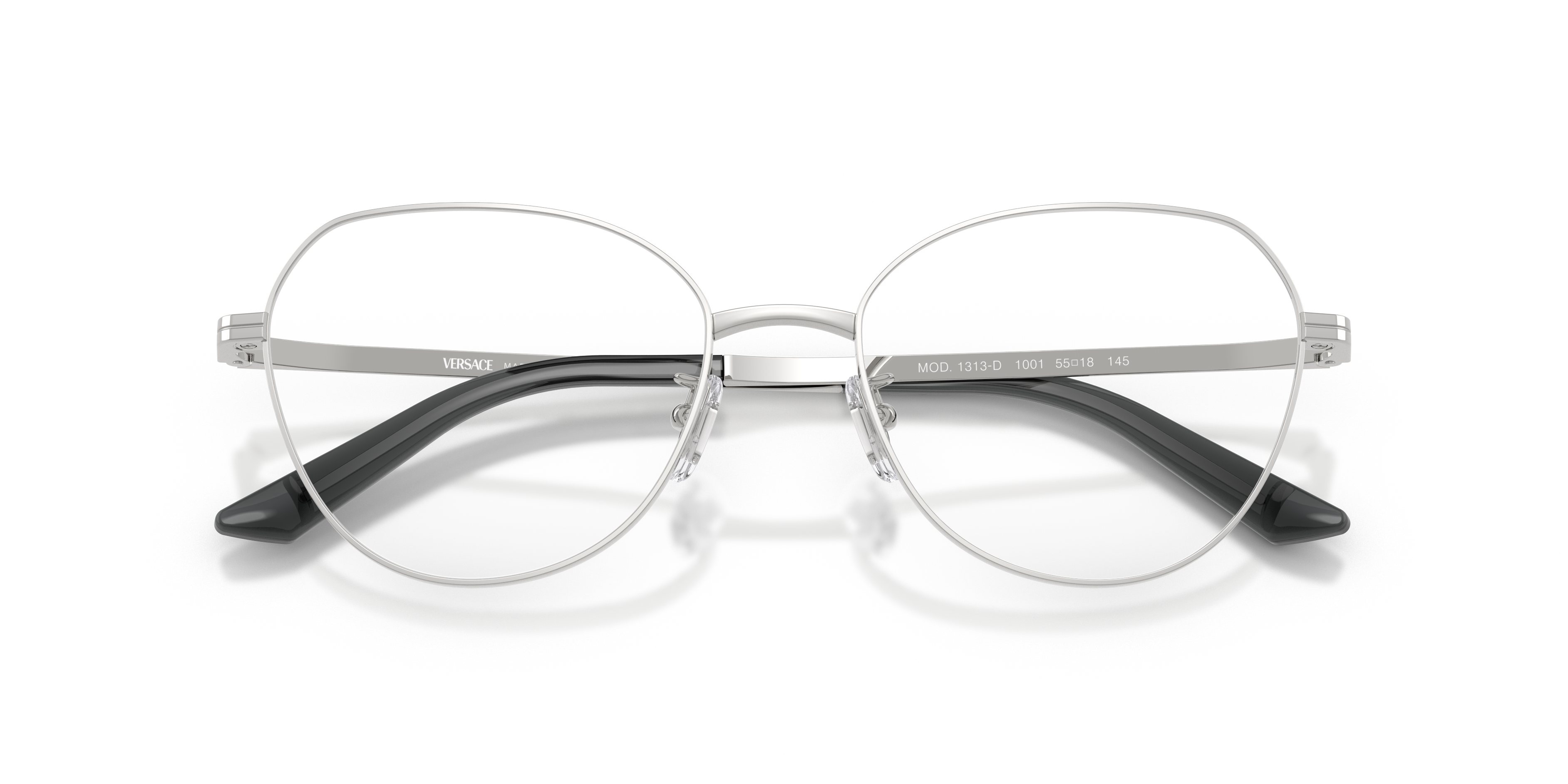Versace Woman Versace VE1313D 1001 Optical frames Metal Silver Pantos Norma
