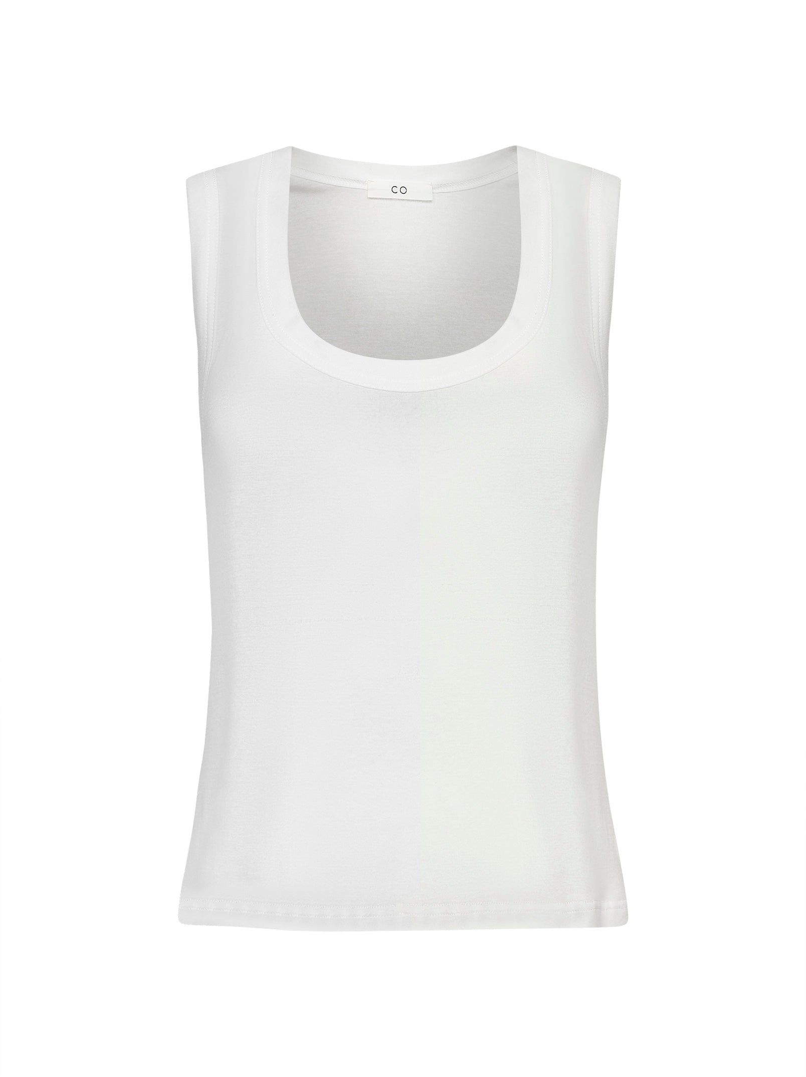 Slub Jersey Tank Top — White