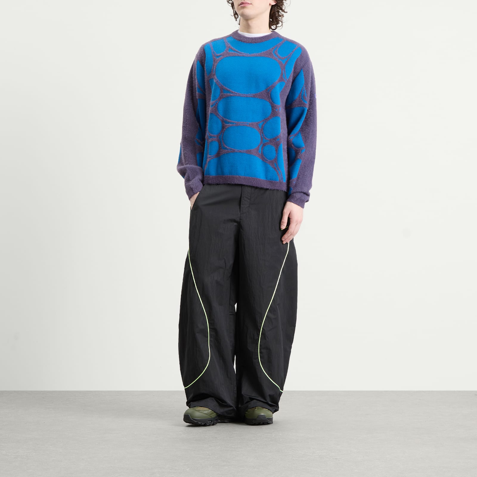 Men's Project F.R.O.G. Jelly Cage Sweatshirt Dark Raisin/Brilliant Blue/Voltage Green