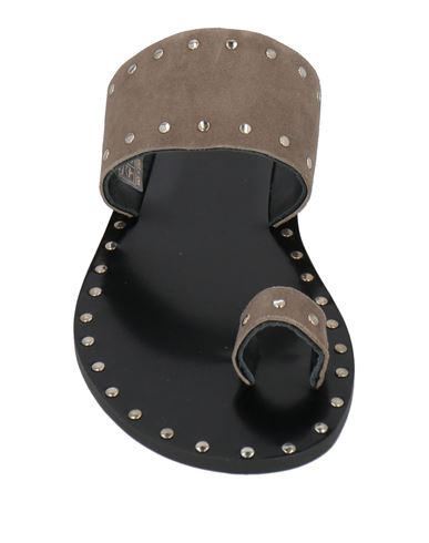 Woman Thong sandal Charcoal Size 5 Leather