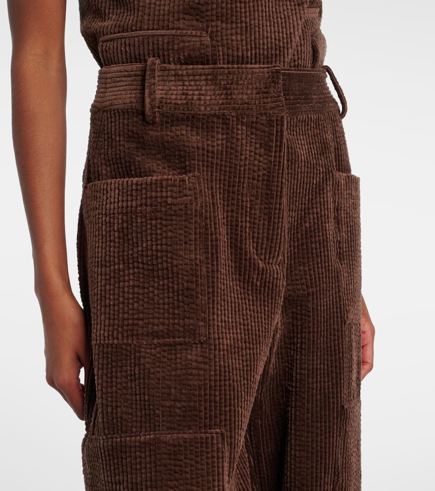 Cotton corduroy cargo pants