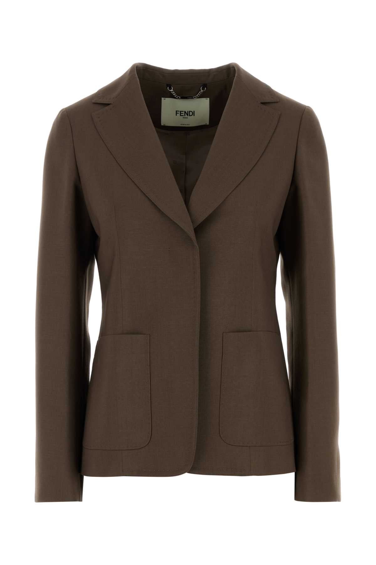 Single Blazer — Brown