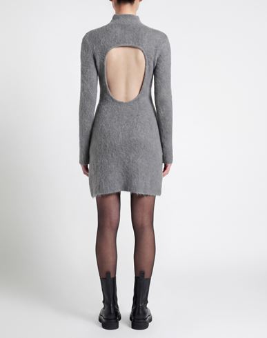 Woman Mini dress Grey Size ONESIZE Alpaca wool, Polyamide, Virgin Wool, Elastane