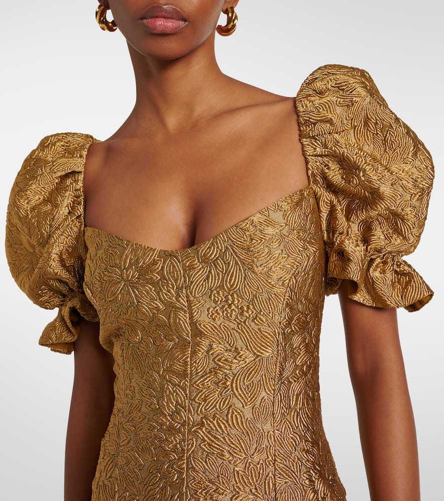 Farrah floral brocade midi dress