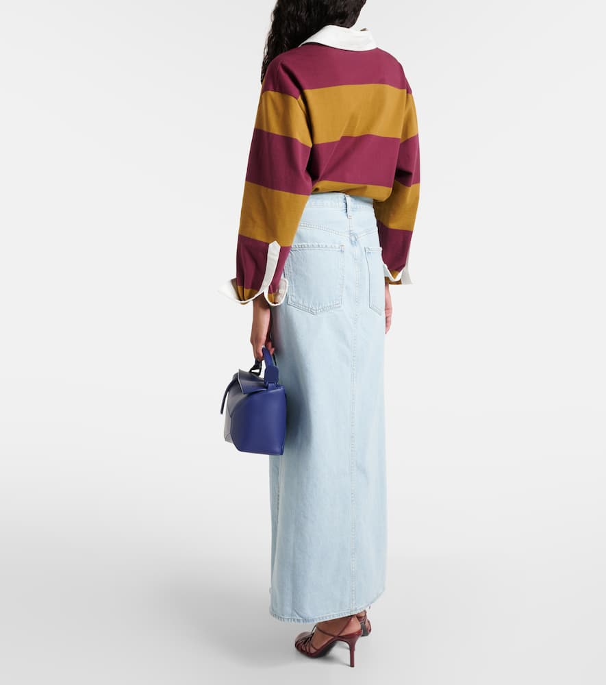 Astrid Slice denim maxi skirt