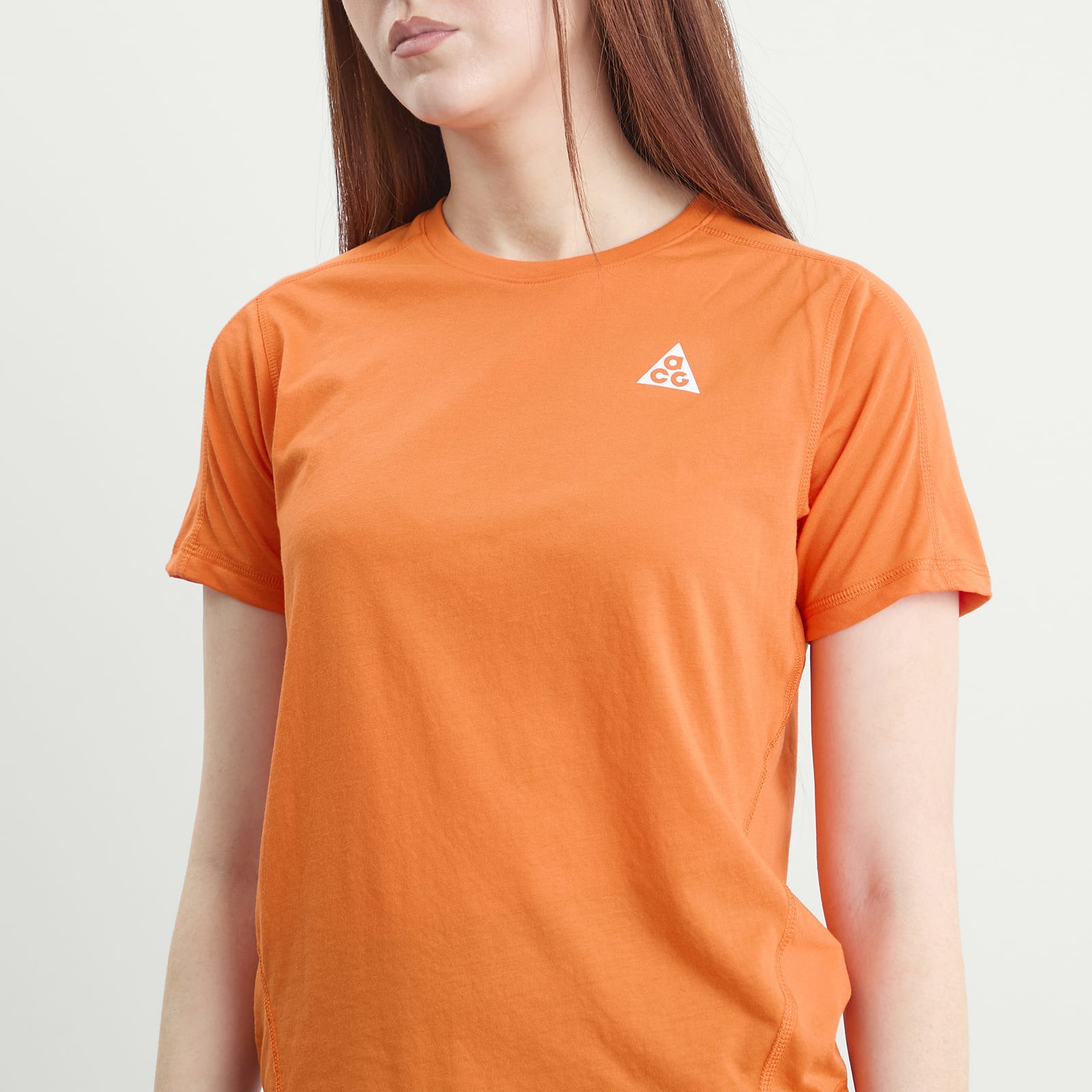 Women s ACG Dri-FIT Short-Sleeve Trail Running Top Safety Orange