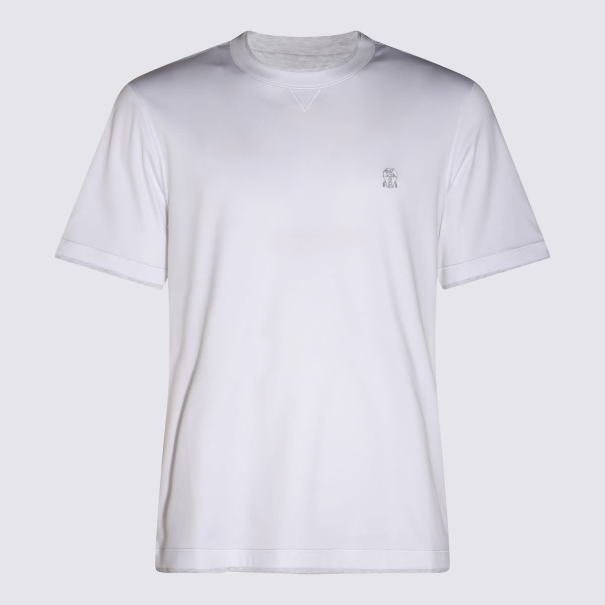 Embroidered-logo T-shirt - White