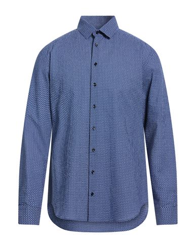 Man Shirt Navy Size 15 ½ Cotton
