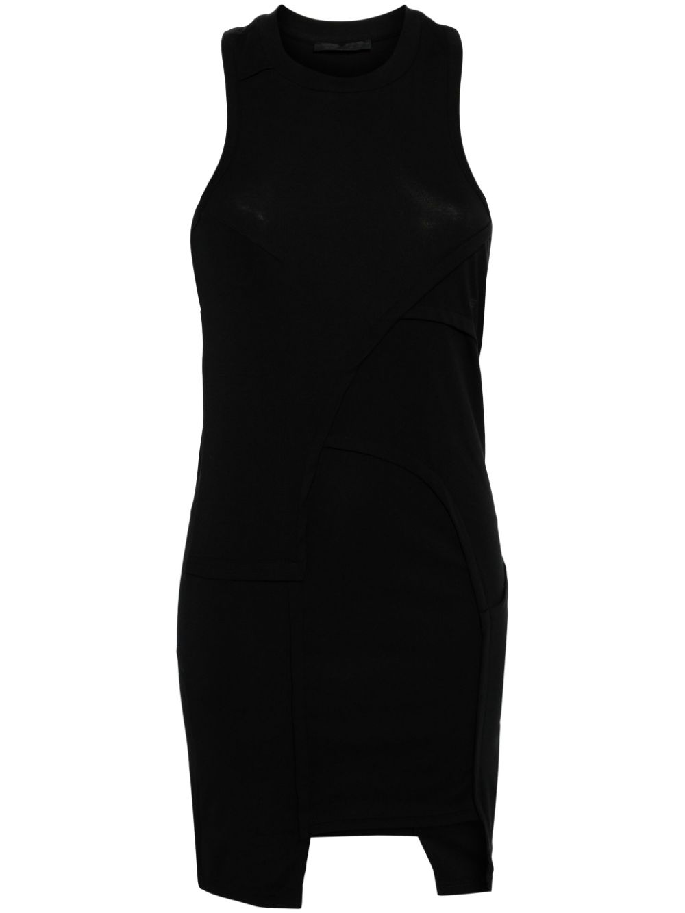 Asymmetric hem dress - Black