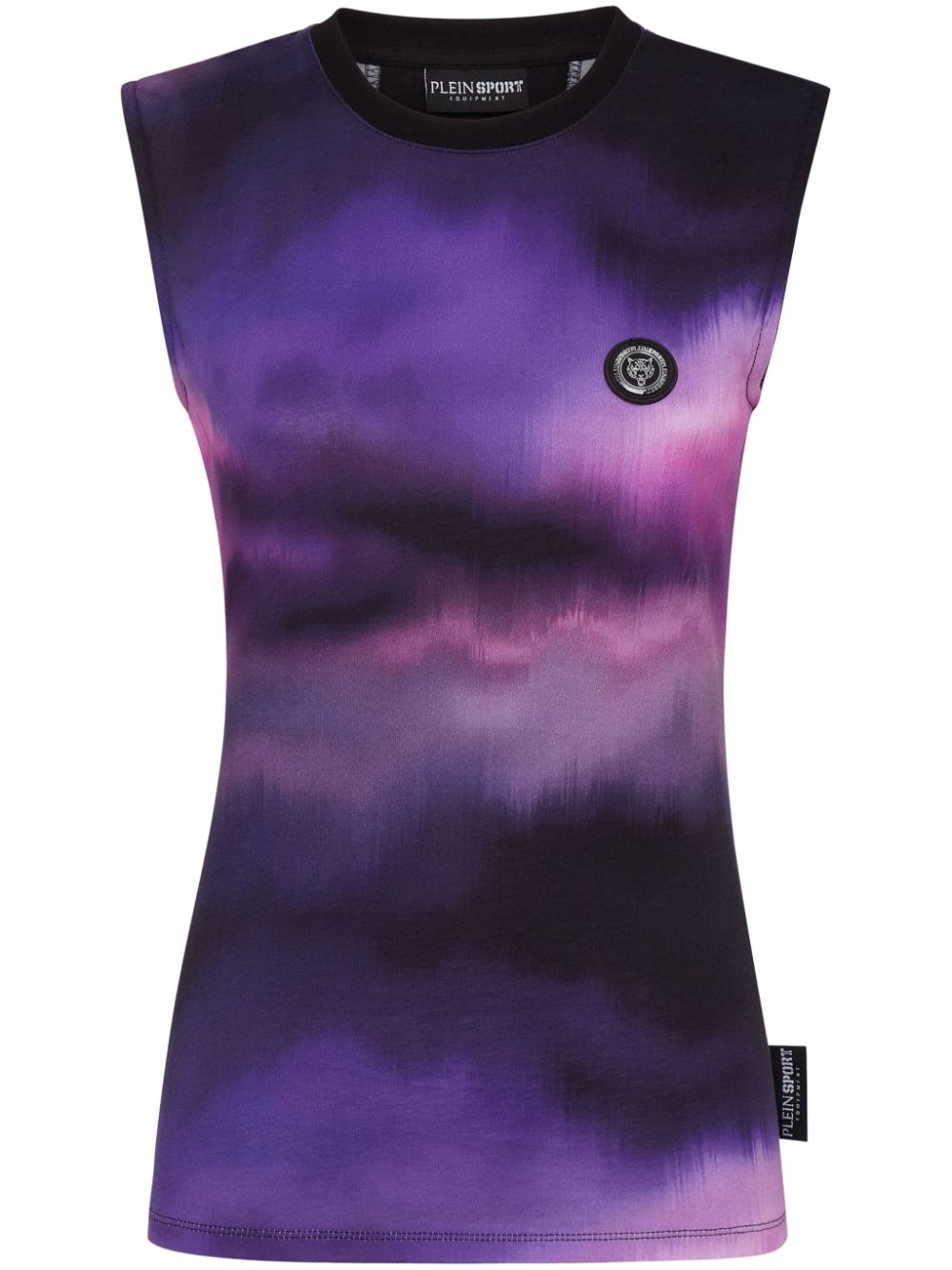 Tie-dye pattern sleeveless tank top - Purple