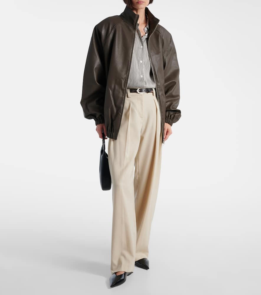 Senta faux leather bomber jacket