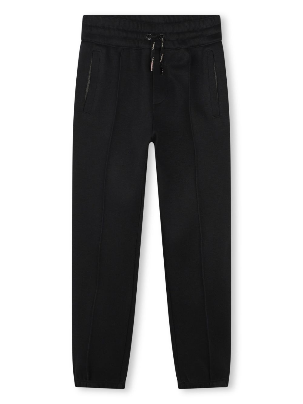 Cotton drawstring track pants - Black