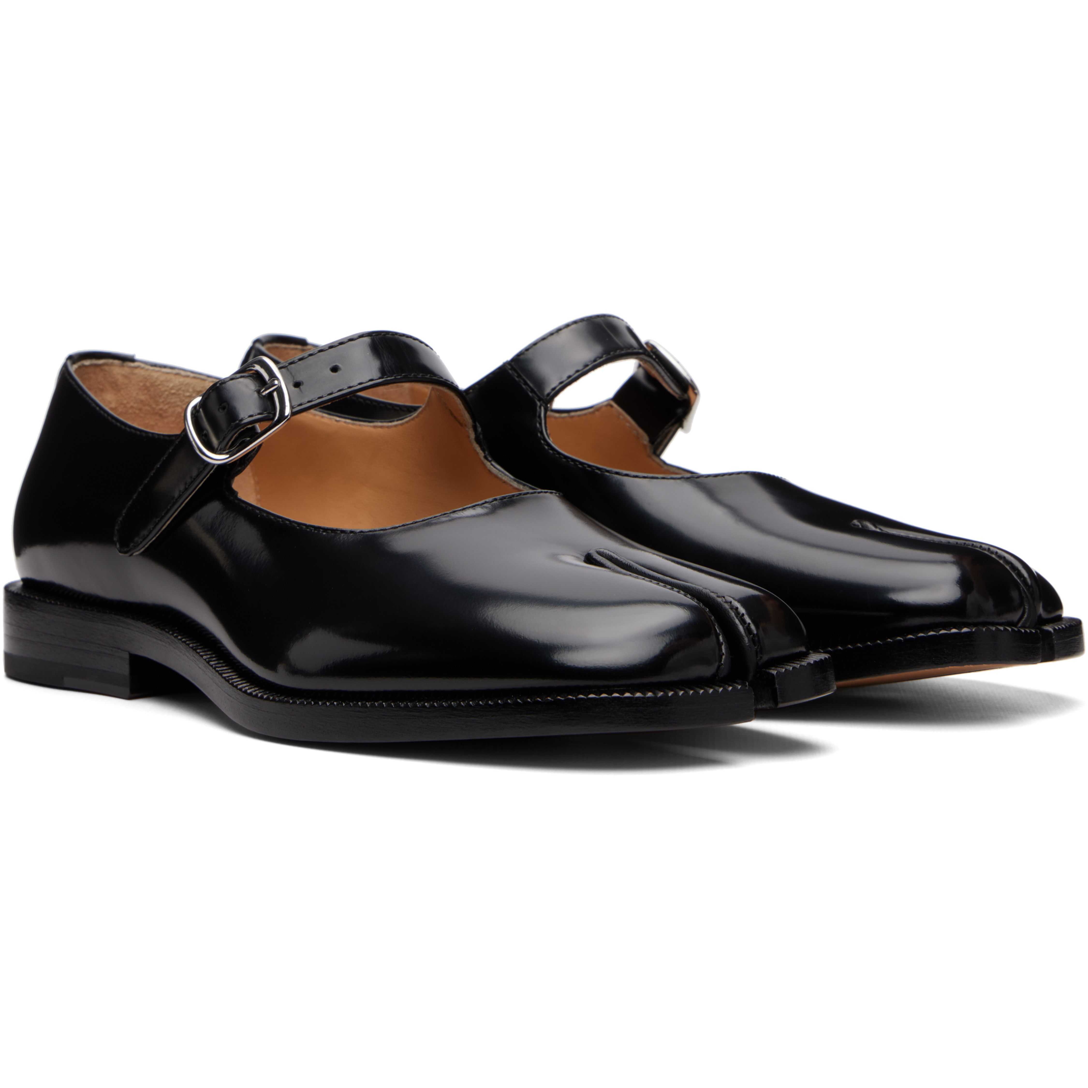 Black Tabi City Mary Jane Loafers