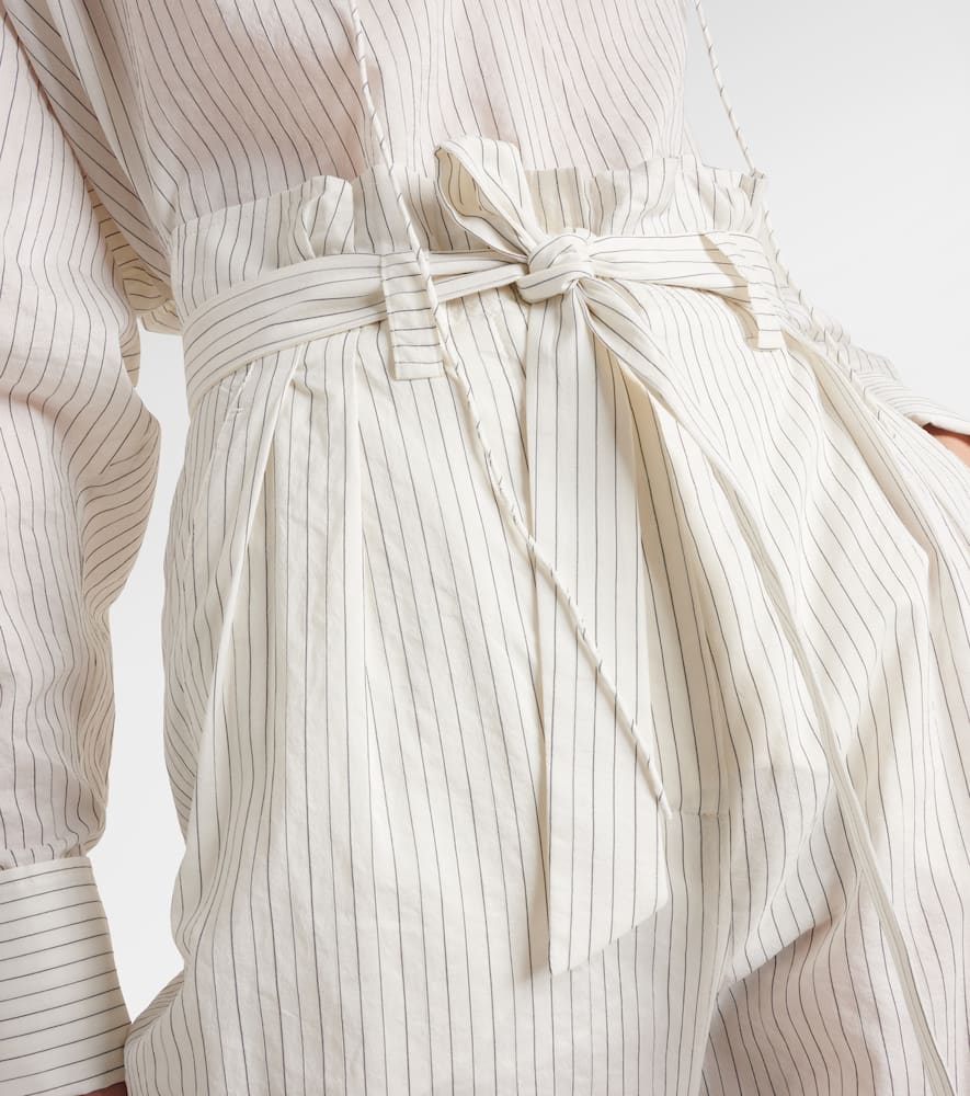 Xero pinstripe cotton and silk palazzo pants