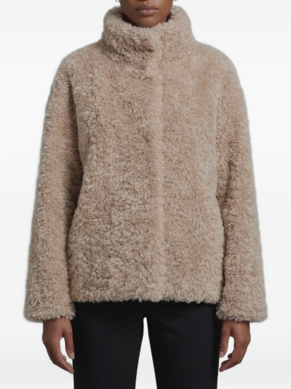 Faux Fur Coat — Beige
