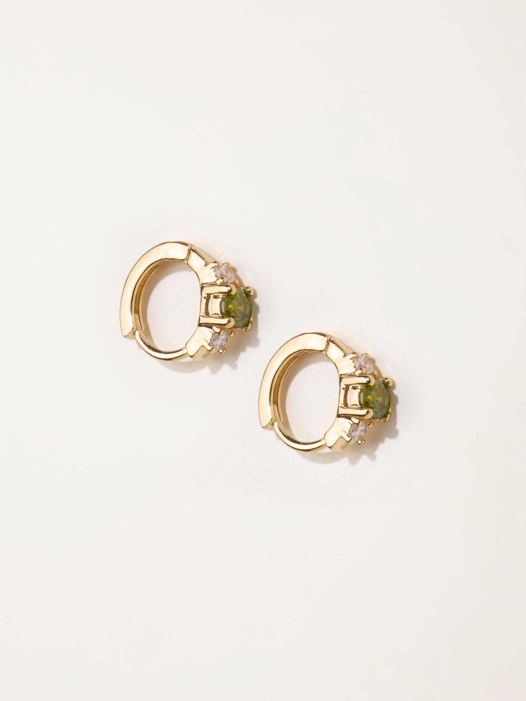 FatFace Gem Huggie Earrings in Gold Tone