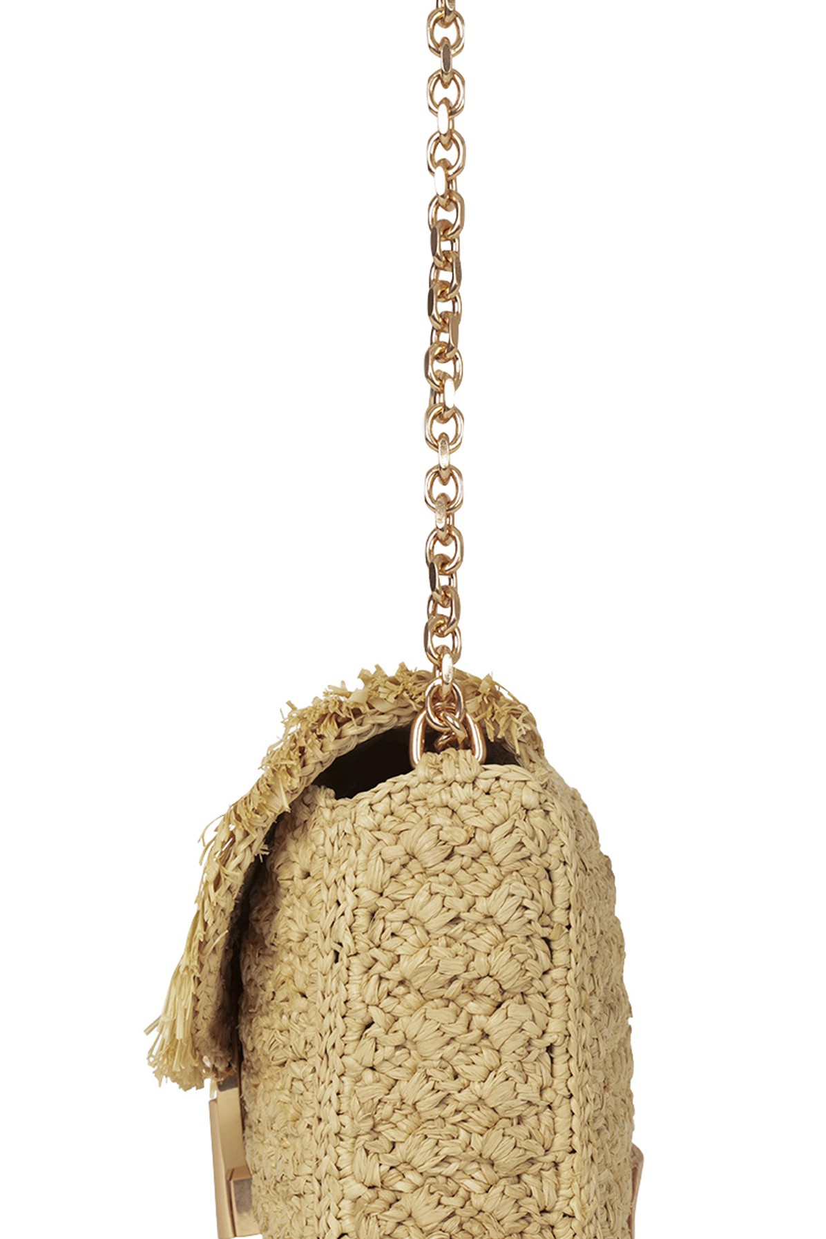 Mini Moon Bag in Raffia