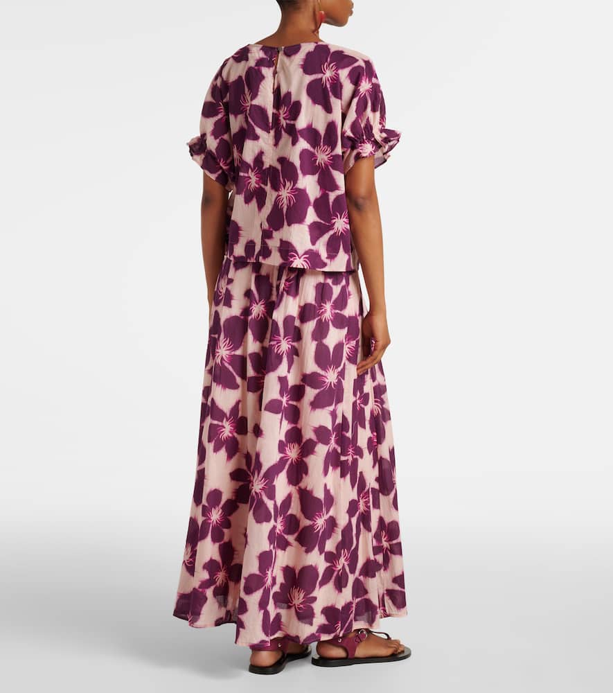Delilah floral cotton poplin blouse