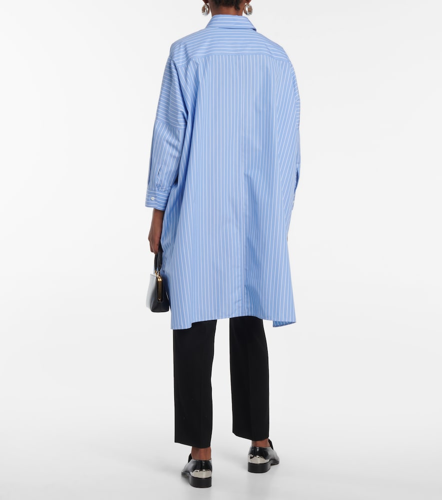 Striped cotton poplin shirt