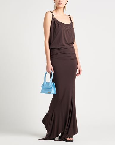 The Attico Woman Maxi dress Dark brown Size 6 Viscose, Elastane