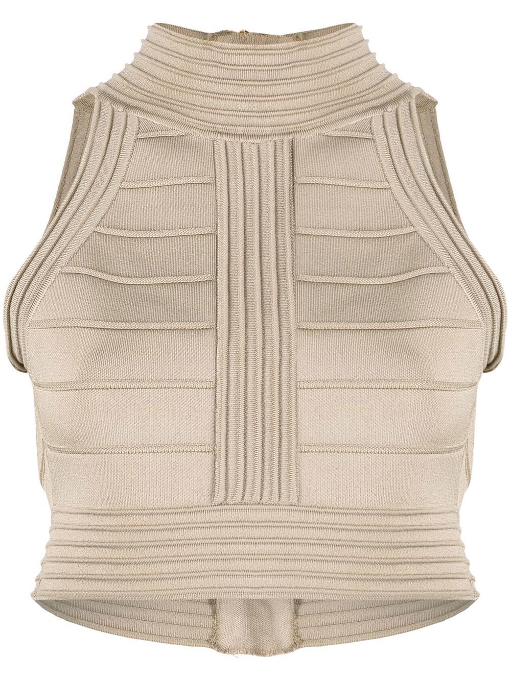Seam detailed crop top - Neutrals