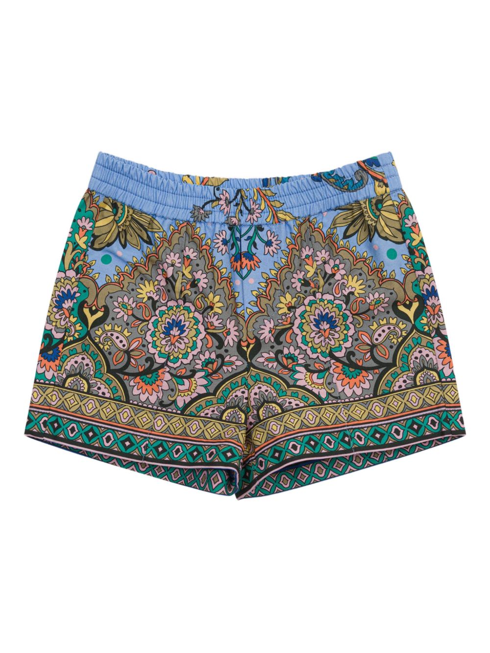 ETRO KIDS graphic-print cotton shorts - Blue