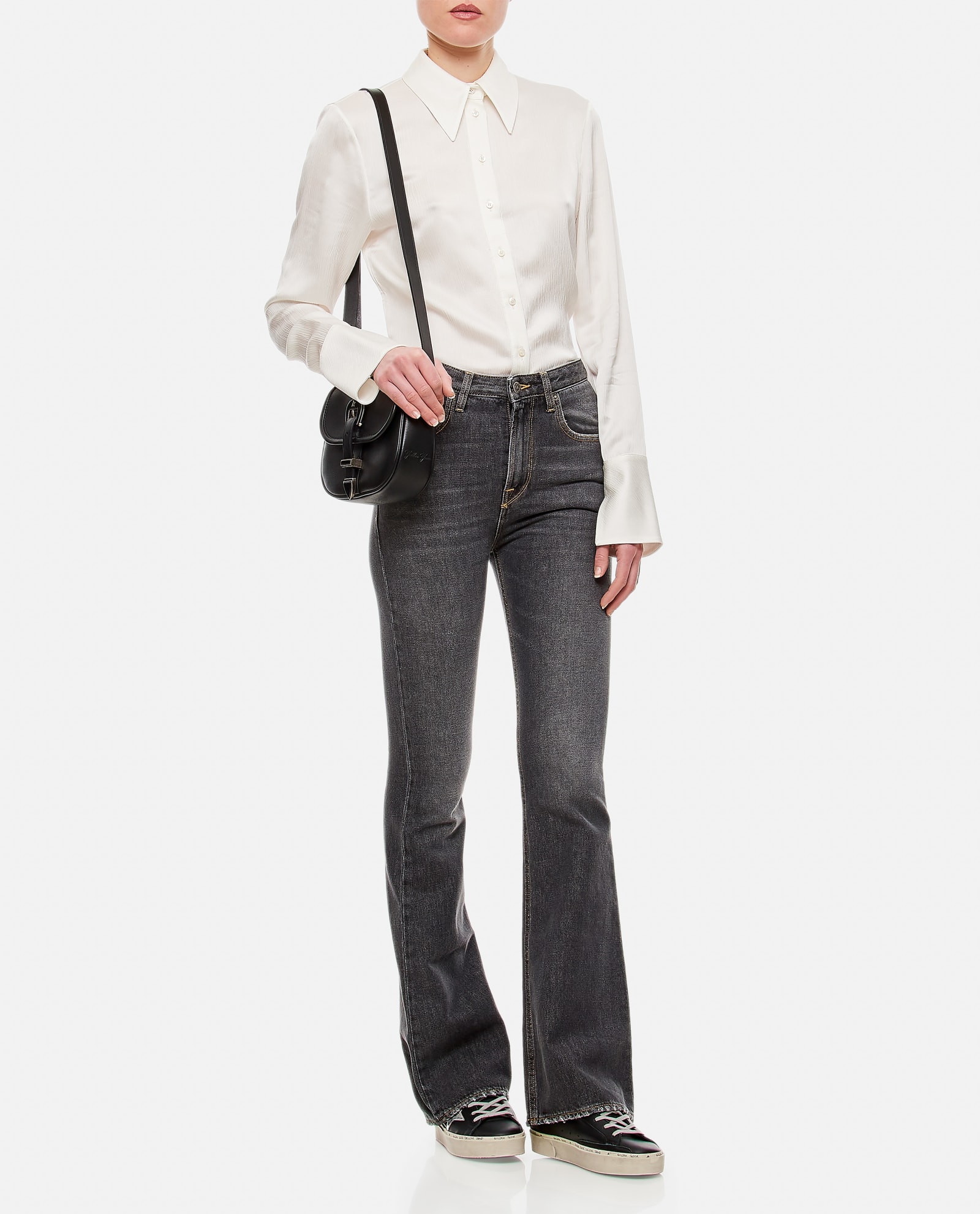 High-rise flared jeans - Black