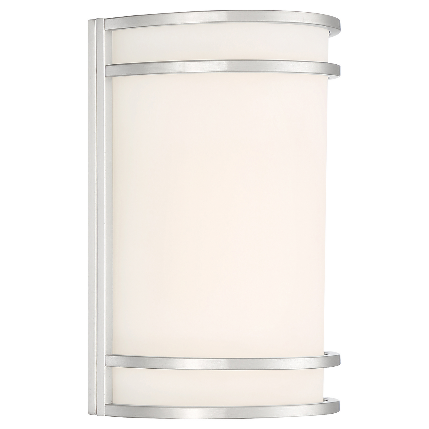 Brushed Steel One Light Wall Sconce from the Lola Collection