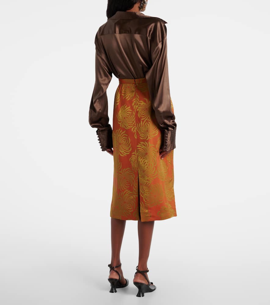 Printed midi skirt