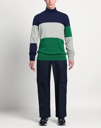 Man Turtleneck Navy Size 42 Polyamide, Wool, Viscose, Cashmere