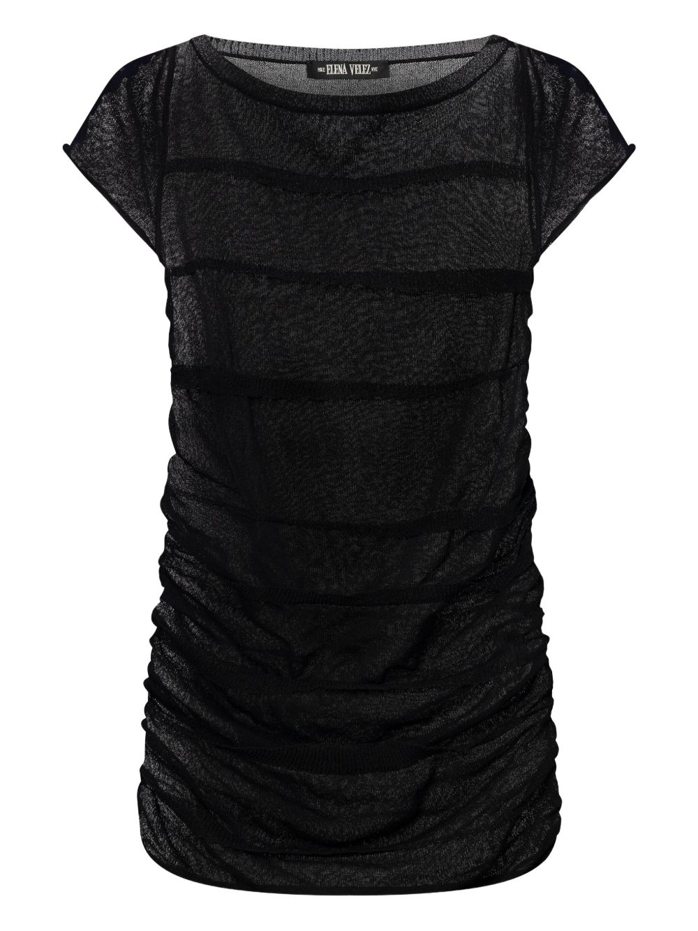 Elena Velez ruched T-shirt - Black