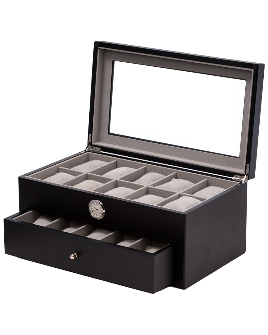 Black Wood 20-Watch Storage Case