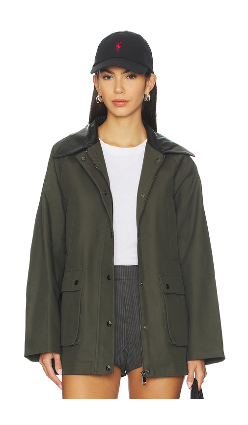 Rue Sophie Roth Jacket in Dark Olive. XL also in L, M