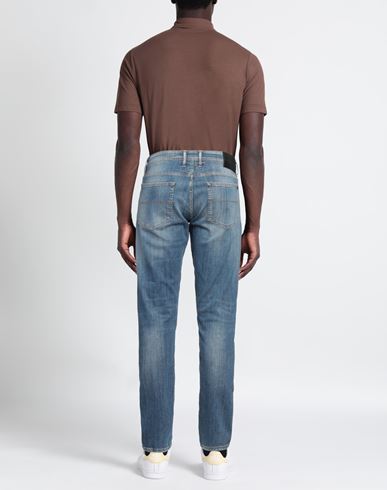 Man Jeans Blue Size 34 Cotton, Elastane
