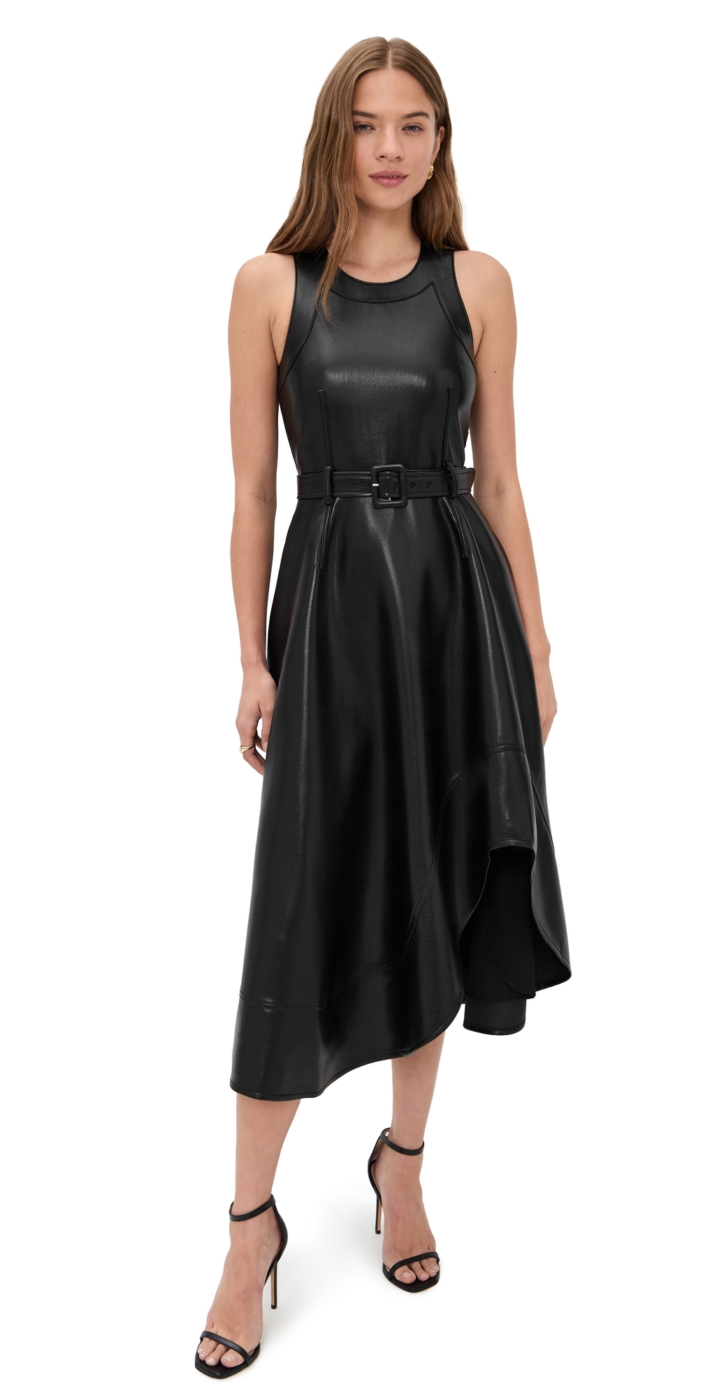 Vegan Leather Zelda Dress Black